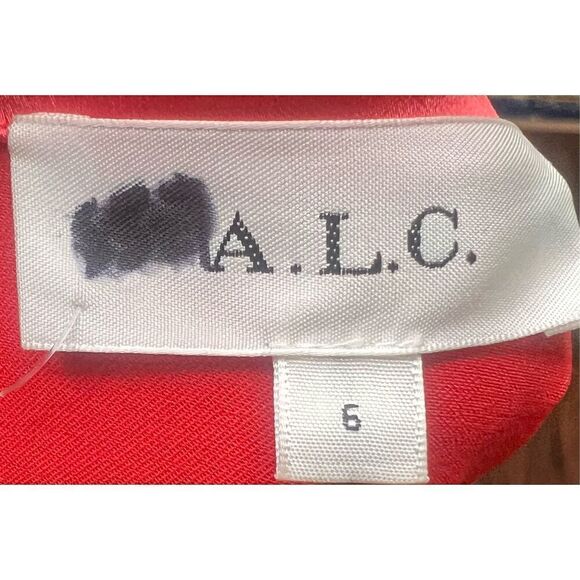 A.L.C. Joss Womens Satin Asymmetric Mini Dress in Hibiscus NWT Size 6 - Picture 6 of 7